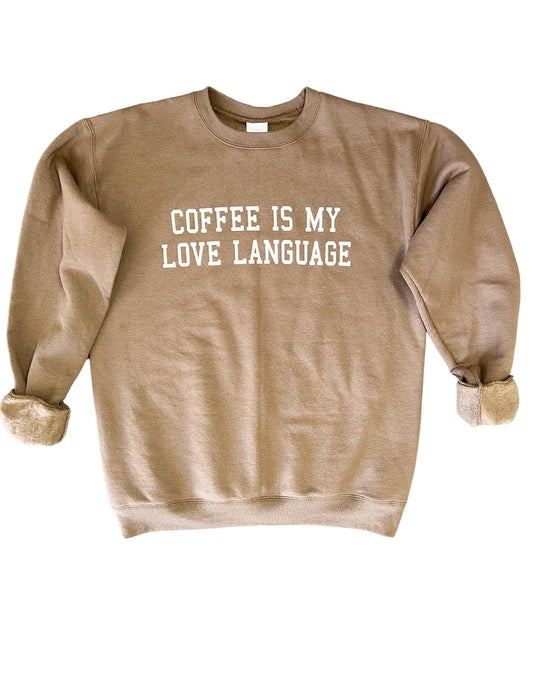 Coffee and love sweatshirt hot sale