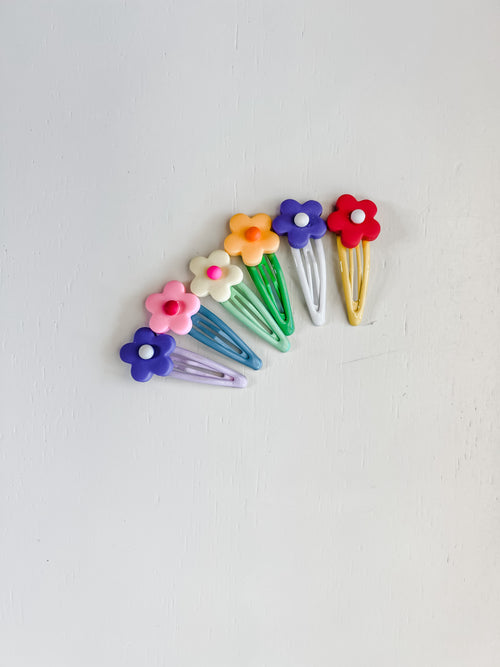 Small Flower Hair Clips-Set of Two