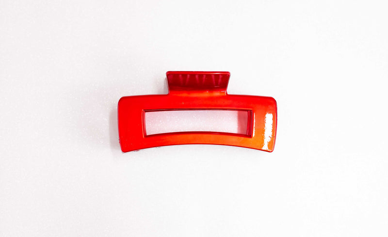 Large Rectangle Red Hair Claw
