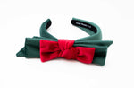 Red & Green Bowtie Headband Youth