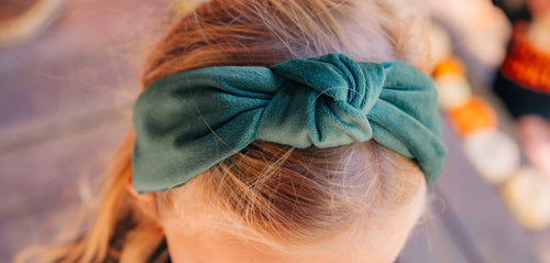 Green Velvet Headband
