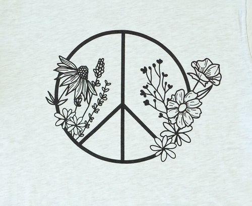 Peace and Wildflowers Adult Tee